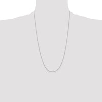 14k White Gold .8mm D/C Cable with Lobster Clasp Chain