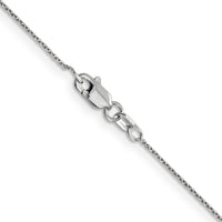 14k White Gold .8mm D/C Round Open Link Cable Chain