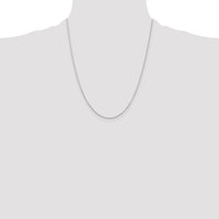 14k White Gold .8mm D/C Round Open Link Cable Chain