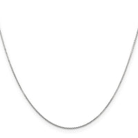 14k White Gold .8mm D/C Round Open Link Cable Chain