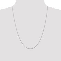 14k White Gold .8mm D/C Round Open Link Cable Chain