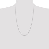 14k White Gold .8mm D/C Round Open Link Cable Chain