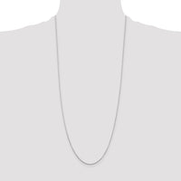 14k White Gold .8mm D/C Round Open Link Cable Chain