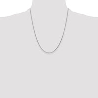 14k White Gold 1.4mm D/C Round Open Link Cable Chain