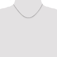 14k White Gold 1.8mm D/C Round Open Link Cable Chain