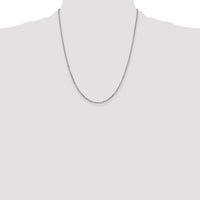 14k White Gold 1.8mm D/C Round Open Link Cable Chain