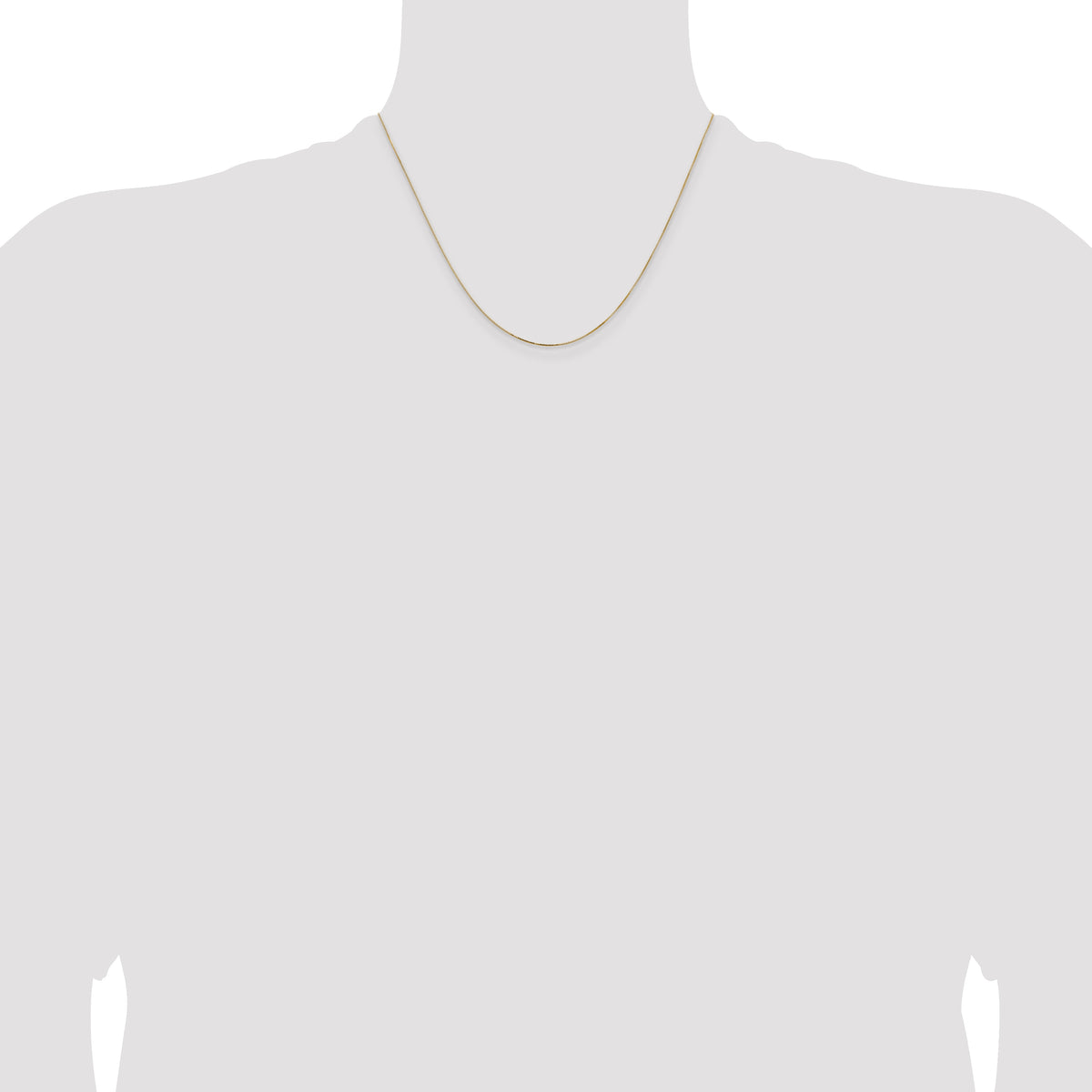 14k .5mm Box with Lobster Clasp Chain
