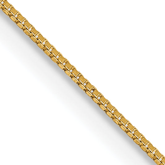 14k .5mm Box with Lobster Clasp Chain