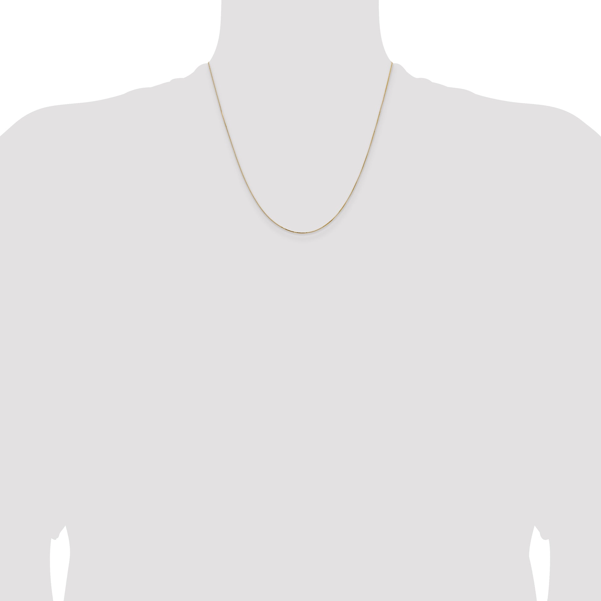14k .5mm Box with Lobster Clasp Chain
