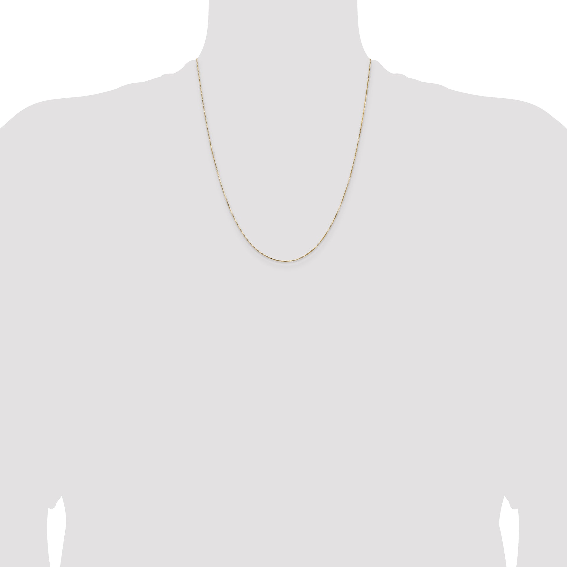 14k .5mm Box with Lobster Clasp Chain