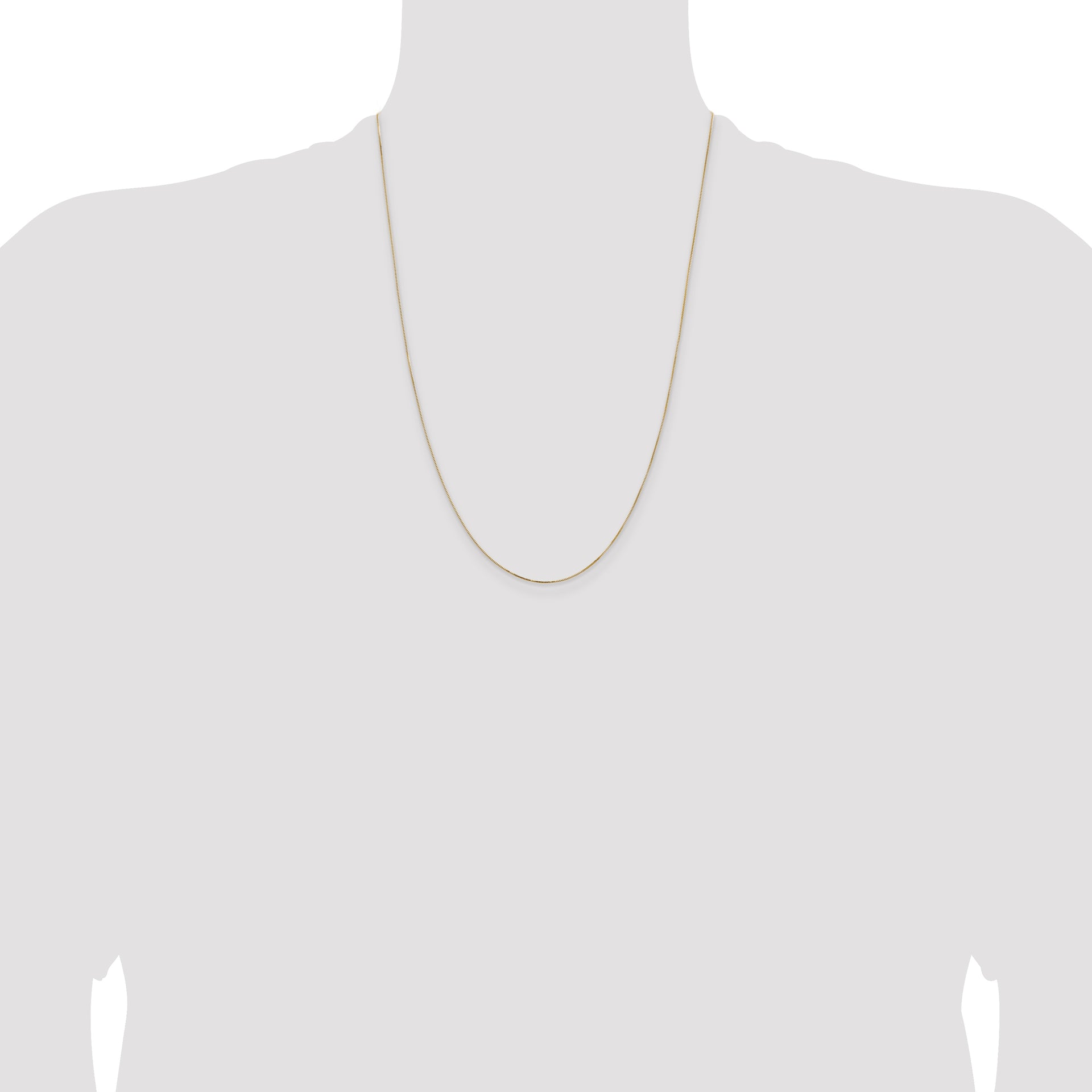 14k .5mm Box with Lobster Clasp Chain