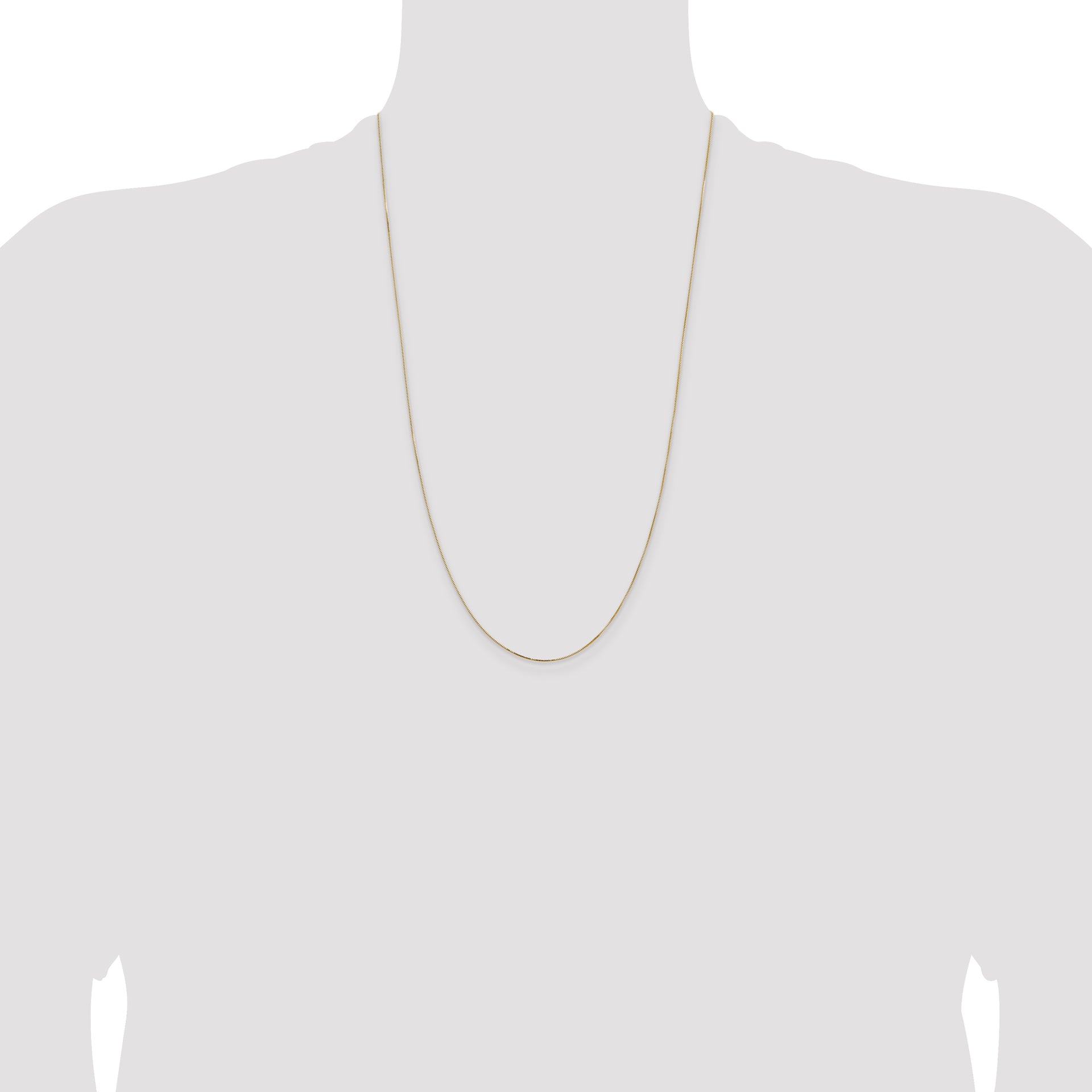 14k .5mm Box with Lobster Clasp Chain
