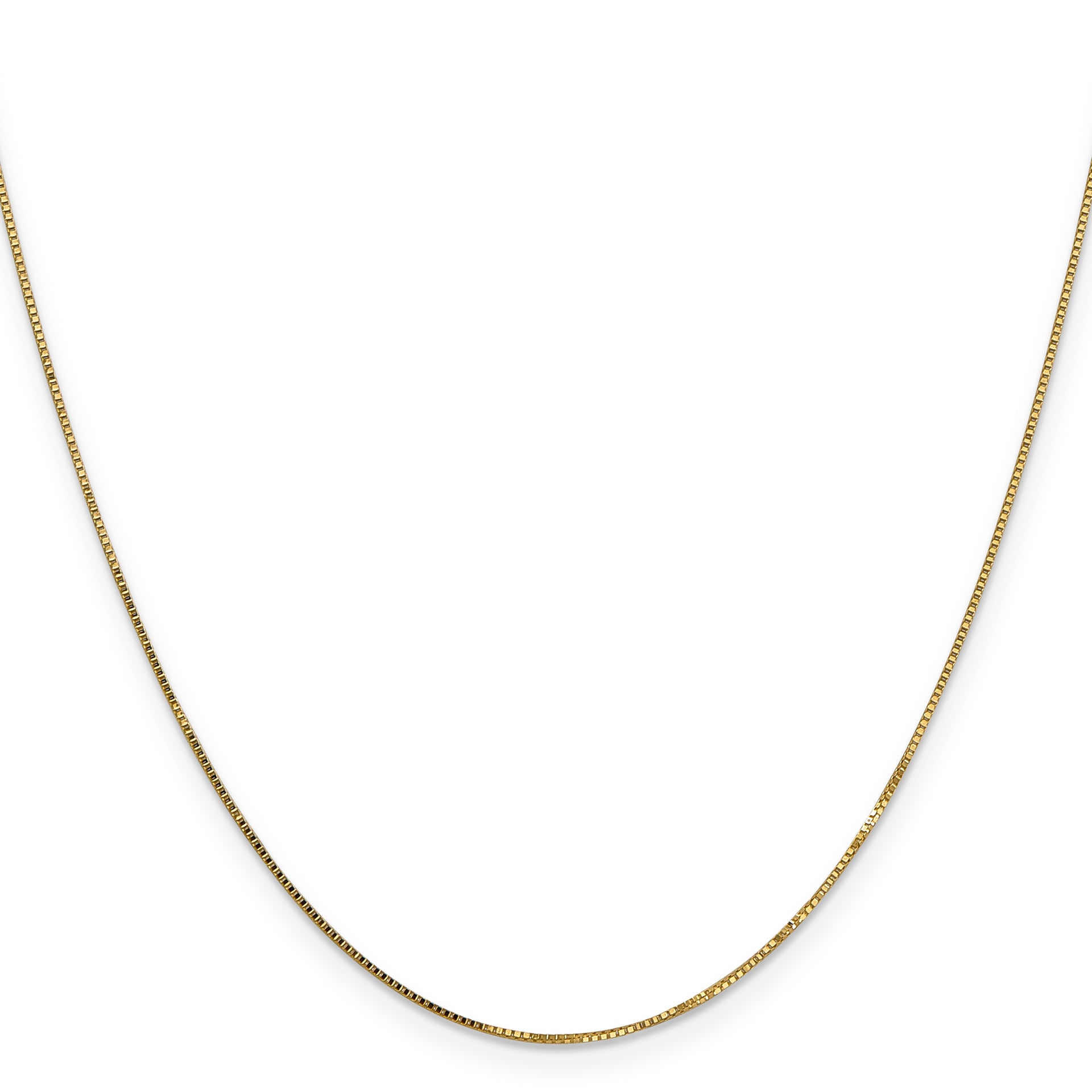 14k .7mm Box with Spring Ring Clasp Chain