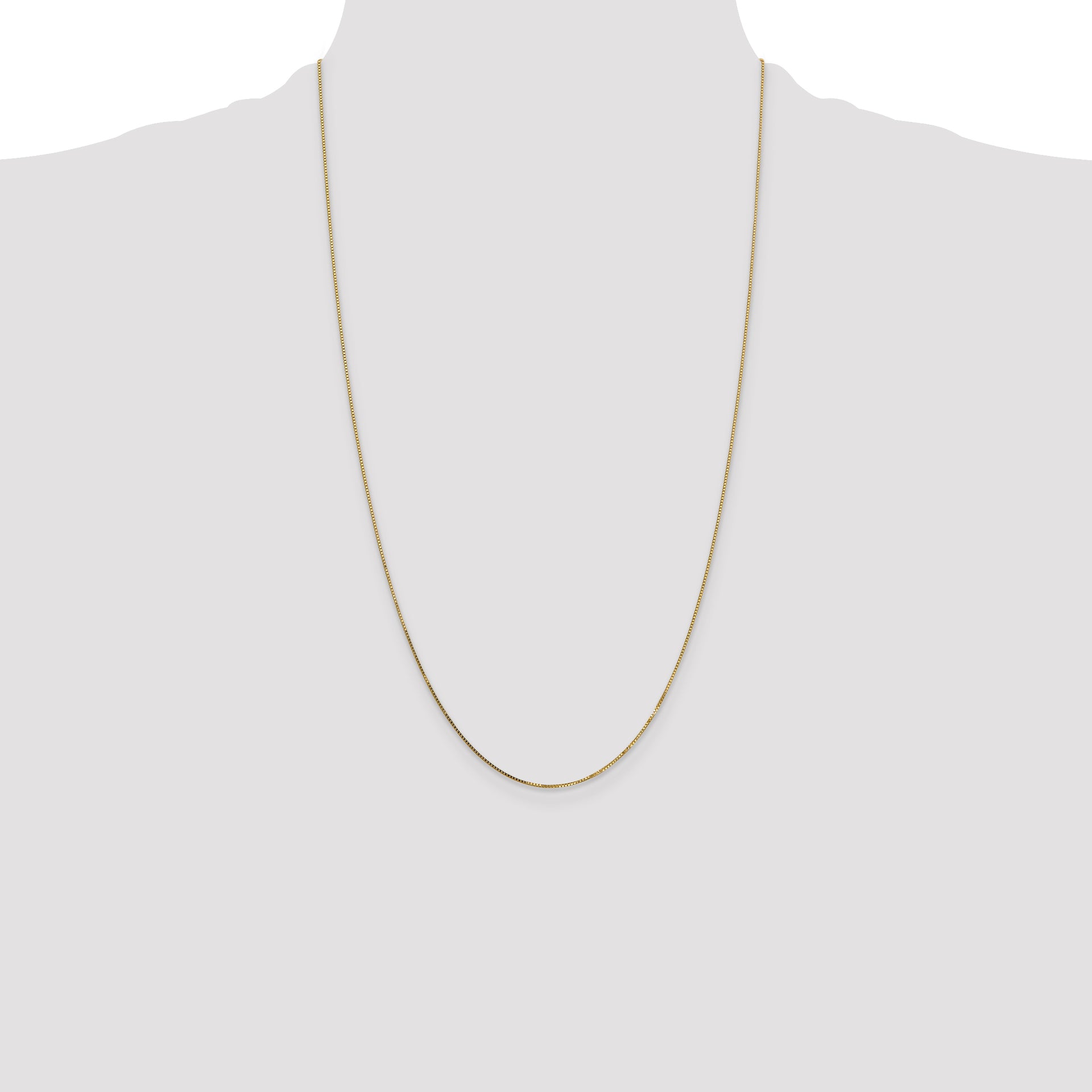 14k .7mm Box with Spring Ring Clasp Chain