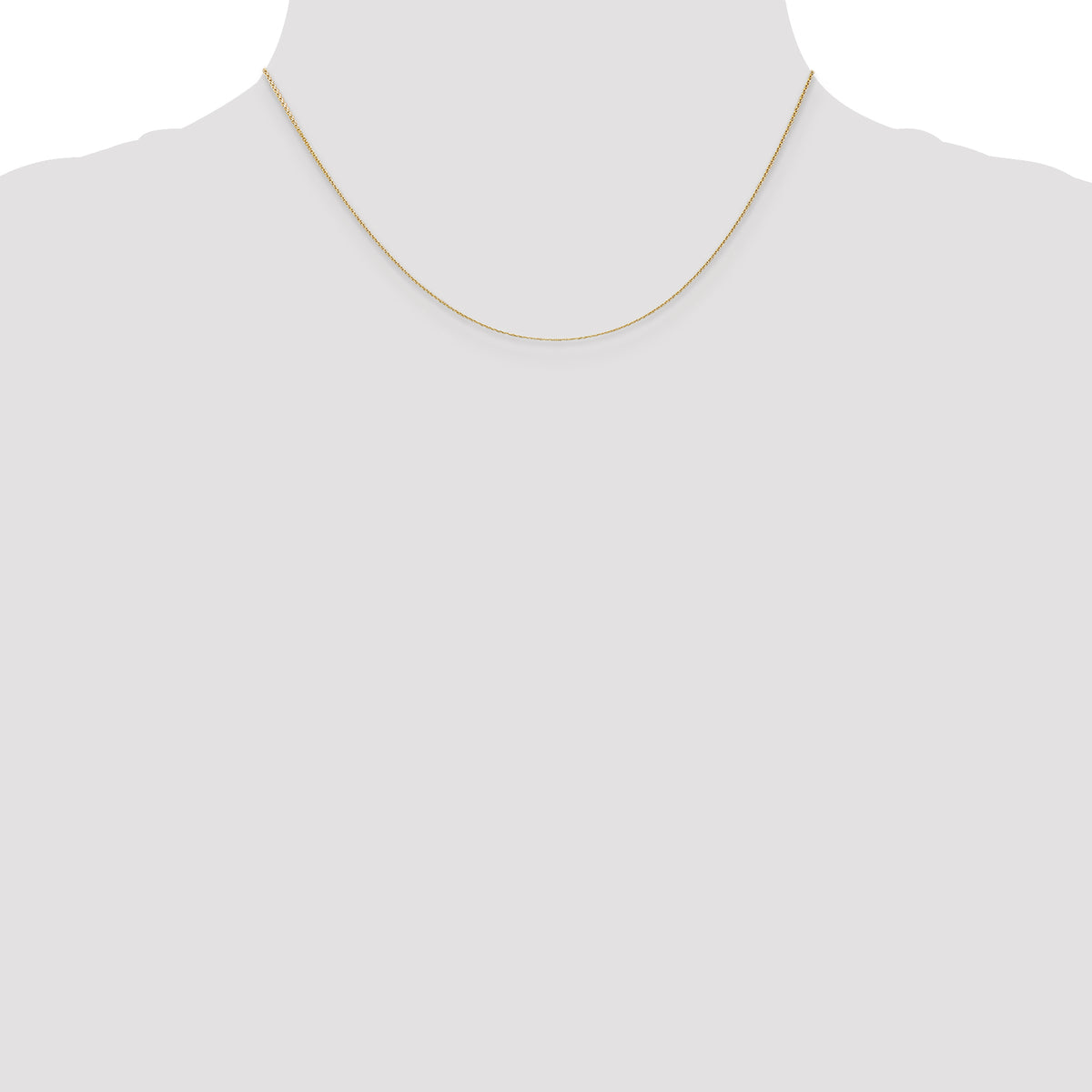 14k .65mm D/C Round Open Link Cable Chain
