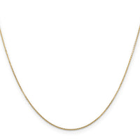 14k .8mm D/C Round Open Link Cable Chain