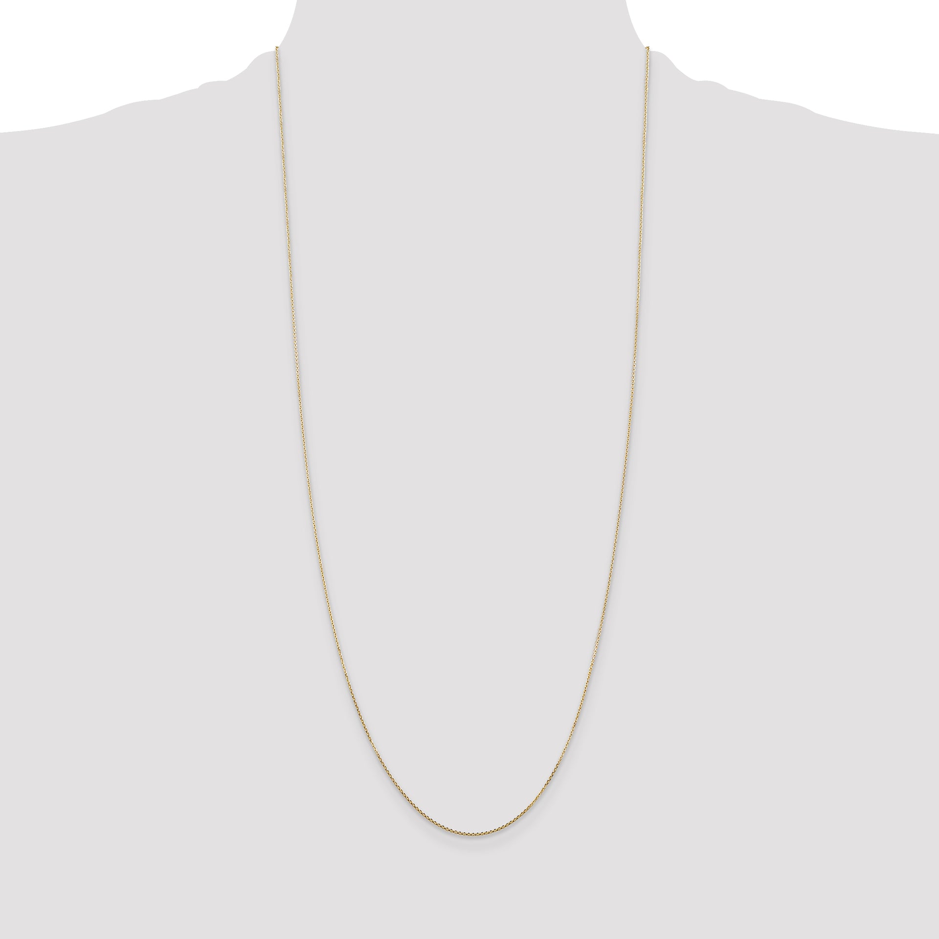 14k .8mm D/C Round Open Link Cable Chain