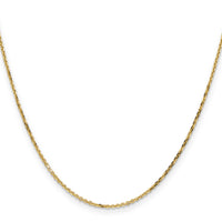 14k 1.4mm D/C Round Open Link Cable Chain