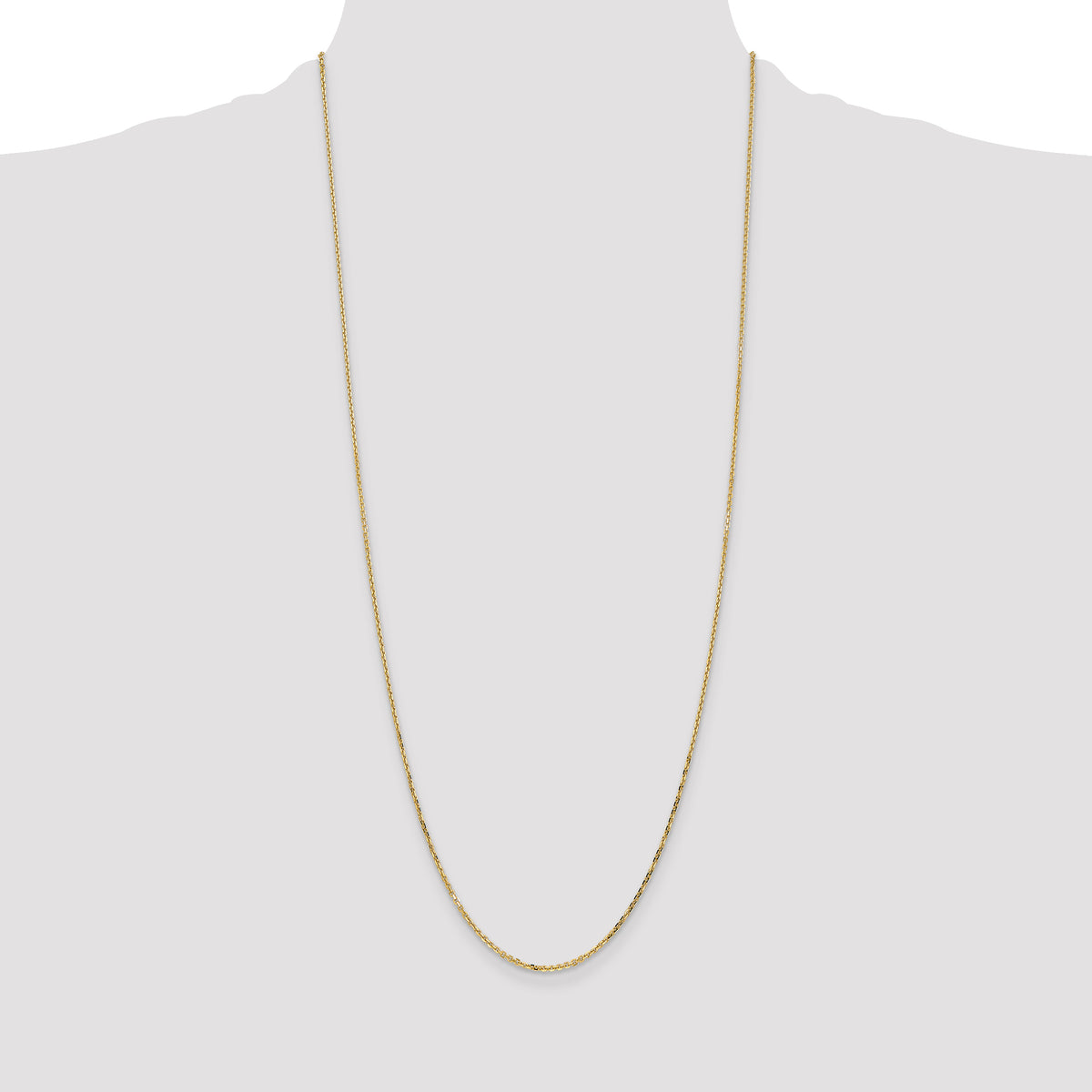 14k 1.4mm D/C Round Open Link Cable Chain