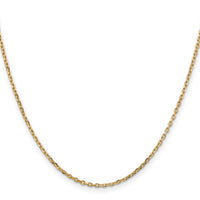14k 1.8mm D/C Round Open Link Cable Chain