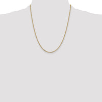 14k 2.2mm D/C Round Open Link Cable Chain