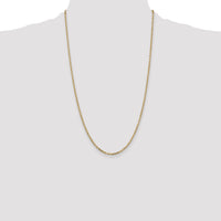 14k 2.2mm D/C Round Open Link Cable Chain