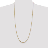 14k 2.2mm D/C Round Open Link Cable Chain