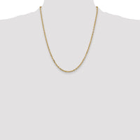 14k 3mm D/C Round Open Link Cable Chain