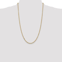 14k 3mm D/C Round Open Link Cable Chain