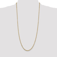 14k 3mm D/C Round Open Link Cable Chain