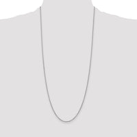 14k White Gold 1.4mm Round Open Wide Link Cable Chain