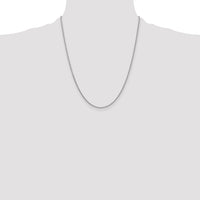14k White Gold 1.6mm Round Open Link Cable Chain