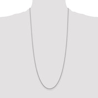 14k White Gold 1.6mm Round Open Link Cable Chain