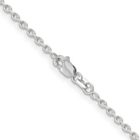 14k White Gold 2mm Round Open Link Cable Chain