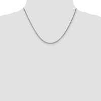 14k White Gold 2.4mm Round Open Link Cable Chain