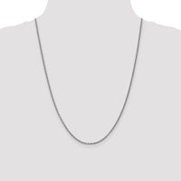 14k White Gold 2.4mm Round Open Link Cable Chain