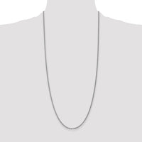 14k White Gold 2.4mm Round Open Link Cable Chain