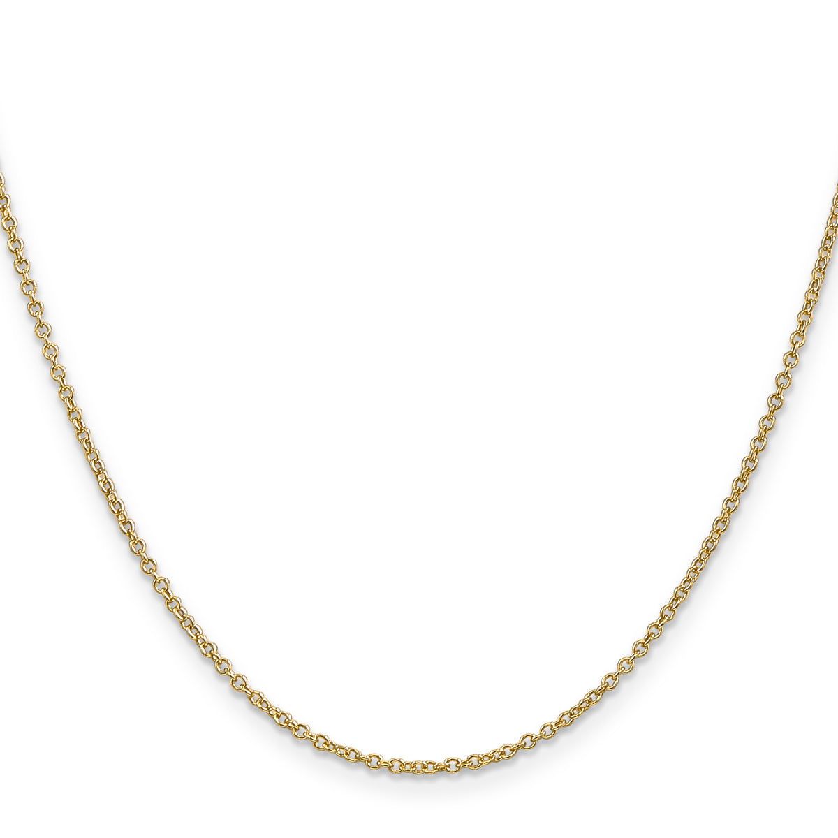 14k 1.4mm Round Open Wide Link Cable Chain