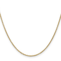 14k 1.4mm Round Open Wide Link Cable Chain