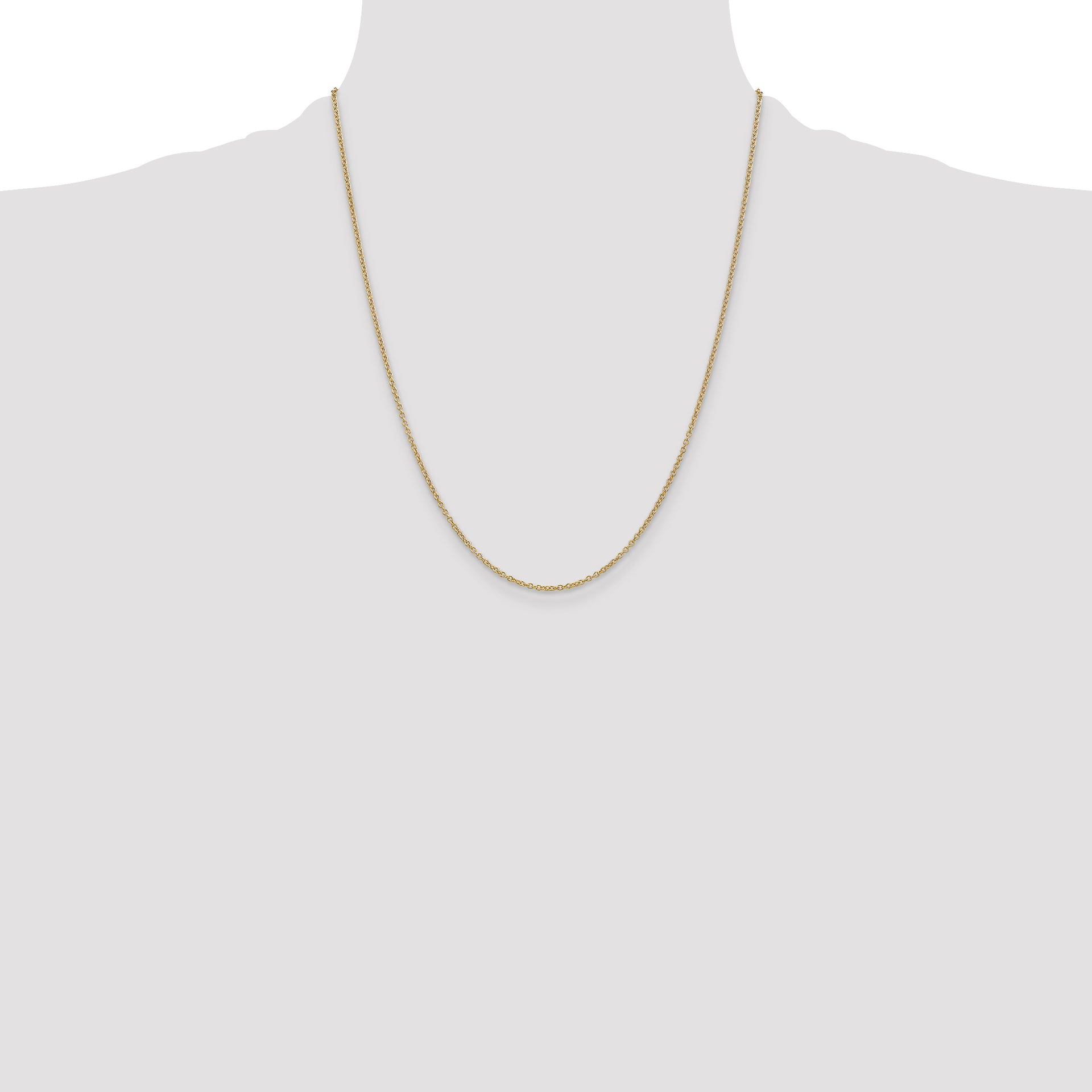 14k 1.4mm Round Open Wide Link Cable Chain