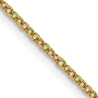 14k 1.4mm Round Open Wide Link Cable Chain