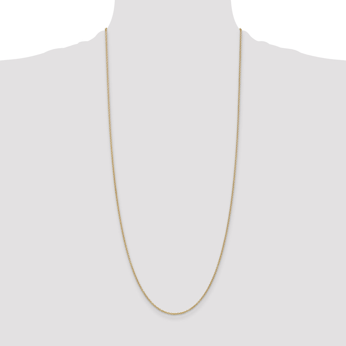 14k 1.4mm Round Open Wide Link Cable Chain