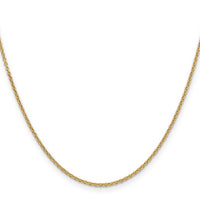 14k 1.6mm Round Open Link Cable Chain
