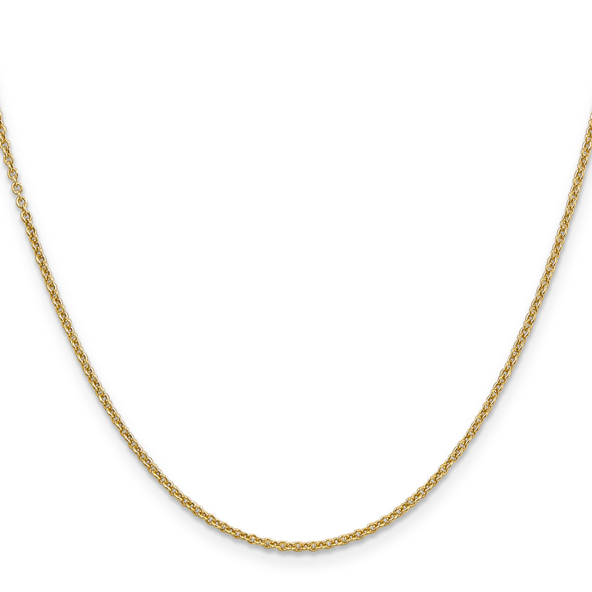 14k 1.6mm Round Open Link Cable Chain