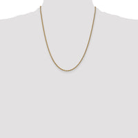 14k 2.4mm Round Open Link Cable Chain