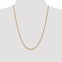 14k 2.4mm Round Open Link Cable Chain