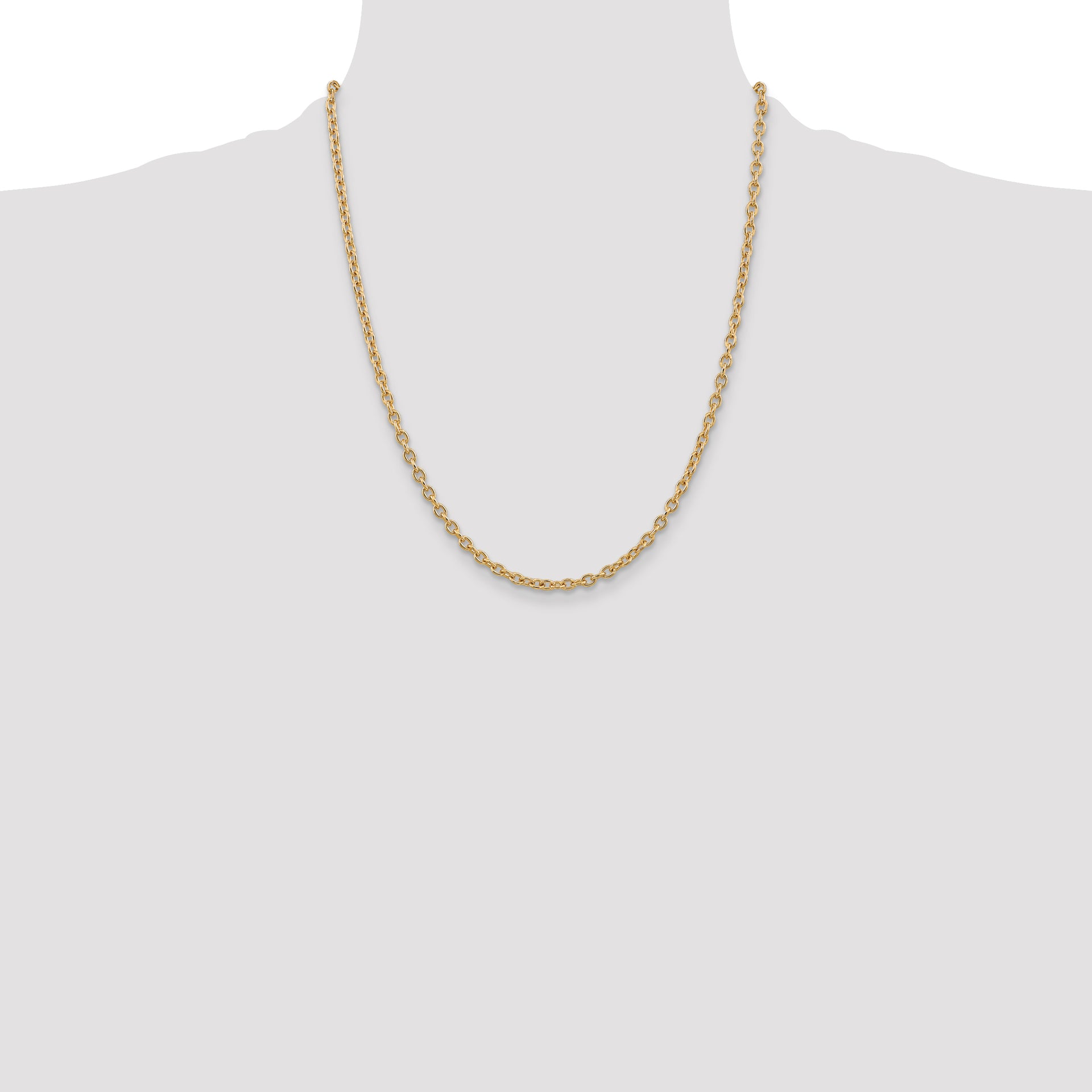 14k 3.2mm Round Open Link Cable Chain