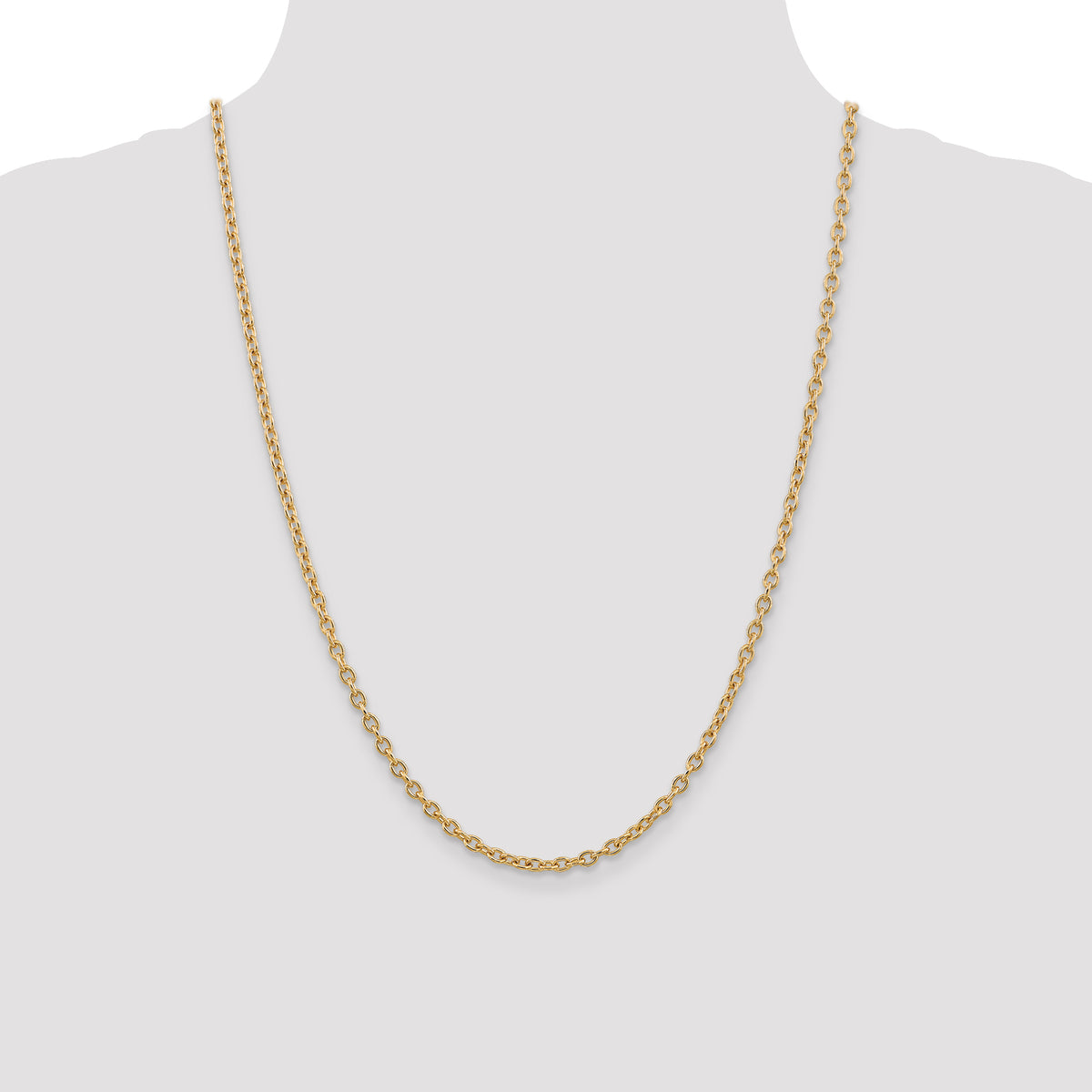 14k 3.2mm Round Open Link Cable Chain