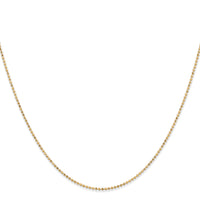 14k 1.2mm D/C Beaded Pendant Chain