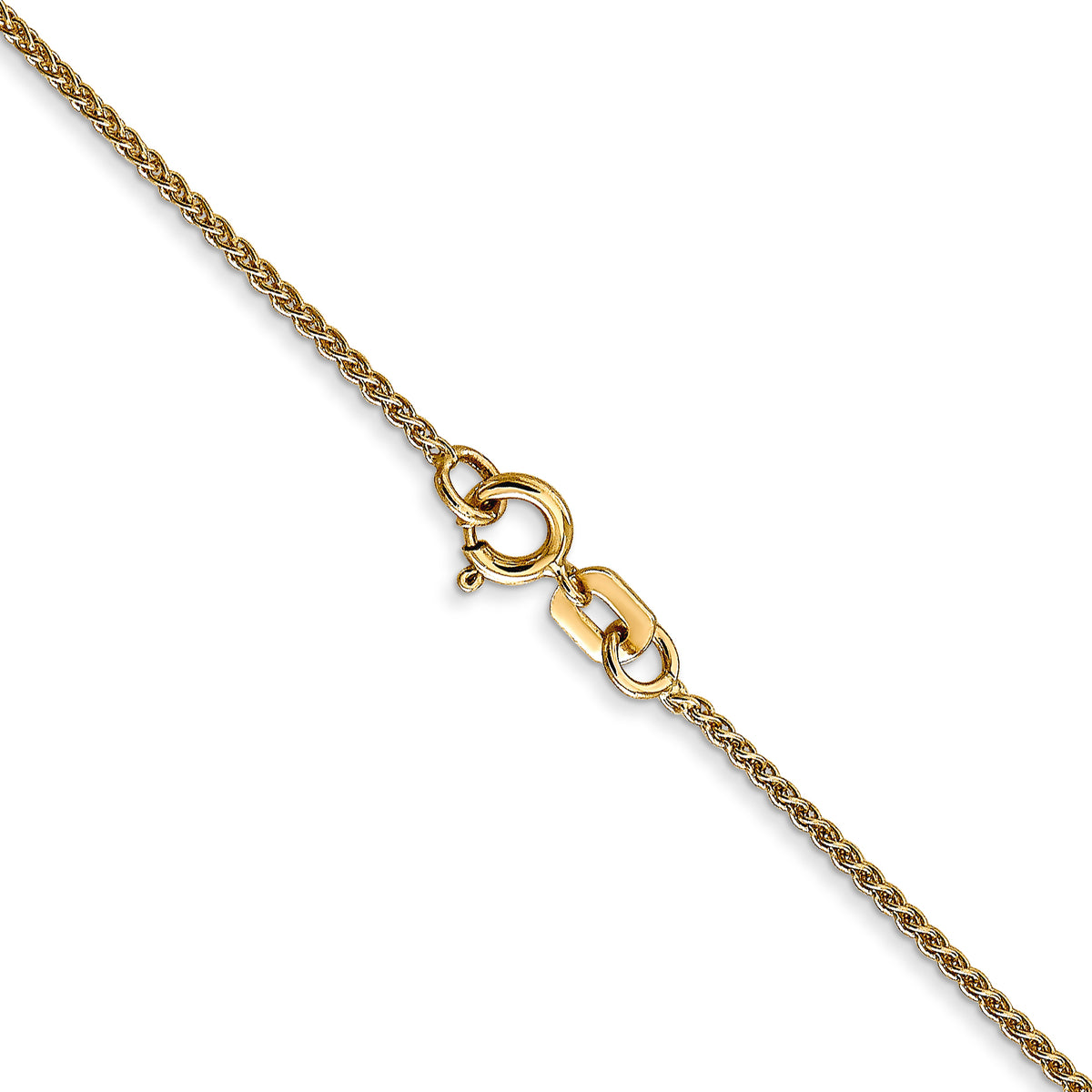 14k 1.05mm Spiga with Spring Ring Clasp Chain